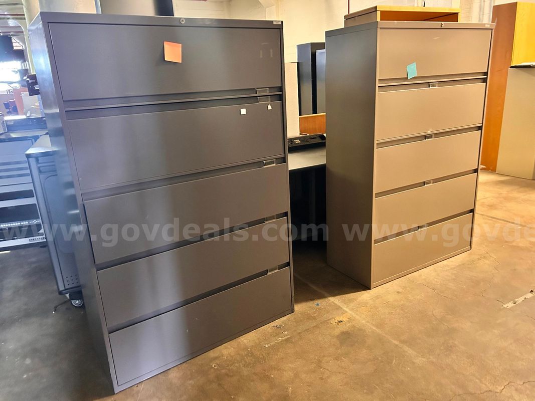 Lot of 2X 5-Drawer Lateral File Cabinet