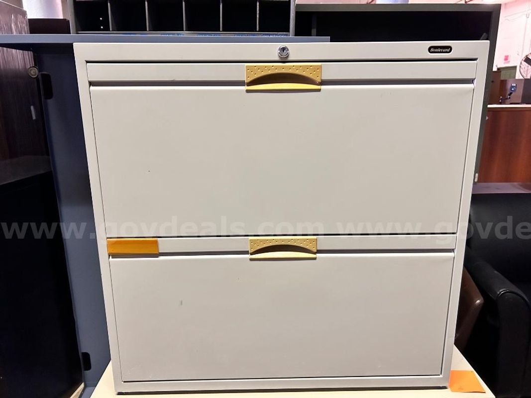 Boulevard 2-Drawer Lateral File Cabinet – Light Gray
