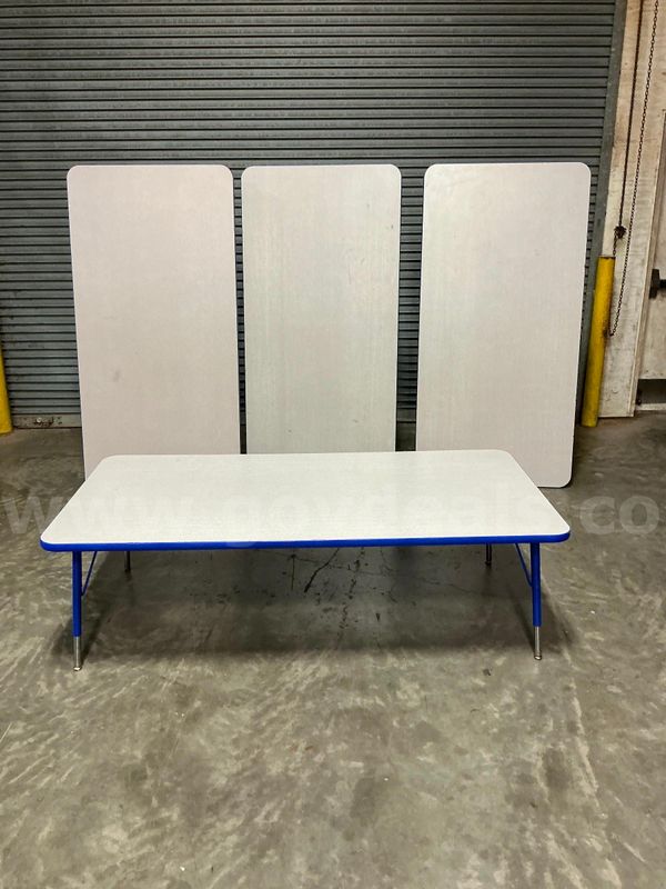 Tables qty 4 72" L x 36" W x Adj. Height