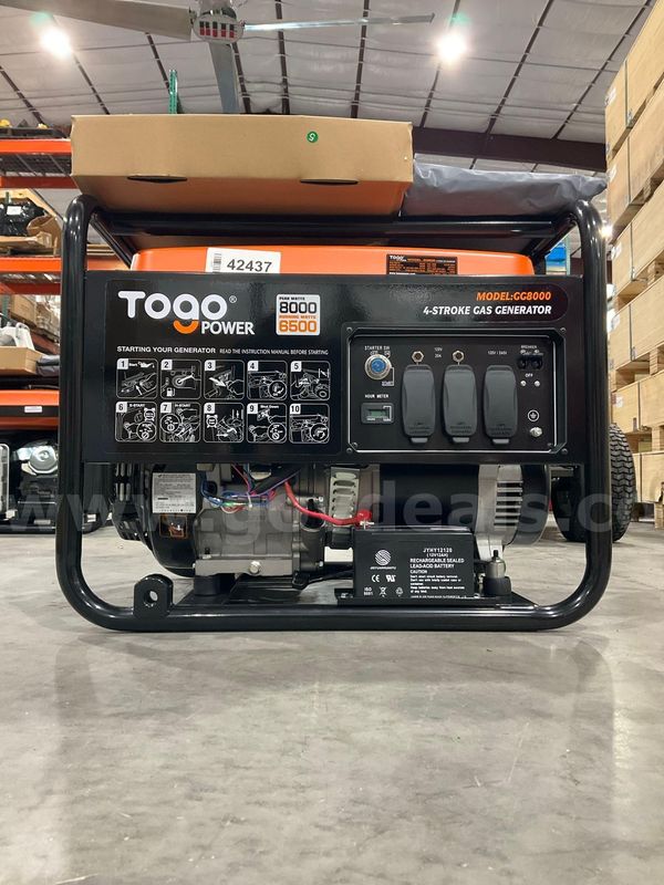 New Togo Power 4-Stroke Gas Generator Model Gg8000 8kw