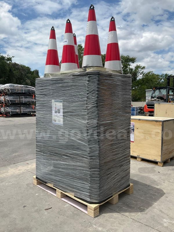 Qty: 250 Unused/New Reflective Safety Traffic Cones, Approx. 27.5" Tall