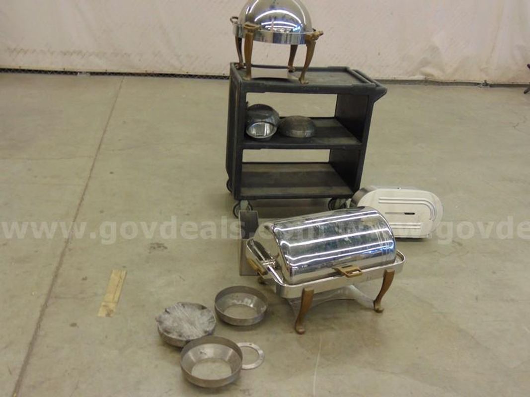 Cart w/ Chafing Items - B8