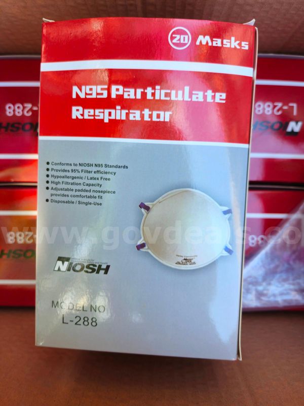 (13) N95 Particulate Respirator - 20 masks per box (13) total boxes