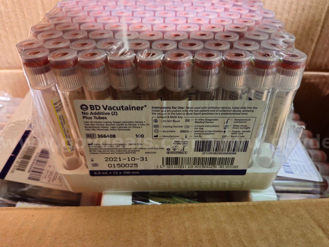 9,000 BD Vacutainer Blood Collection Tubes (9) Cases total