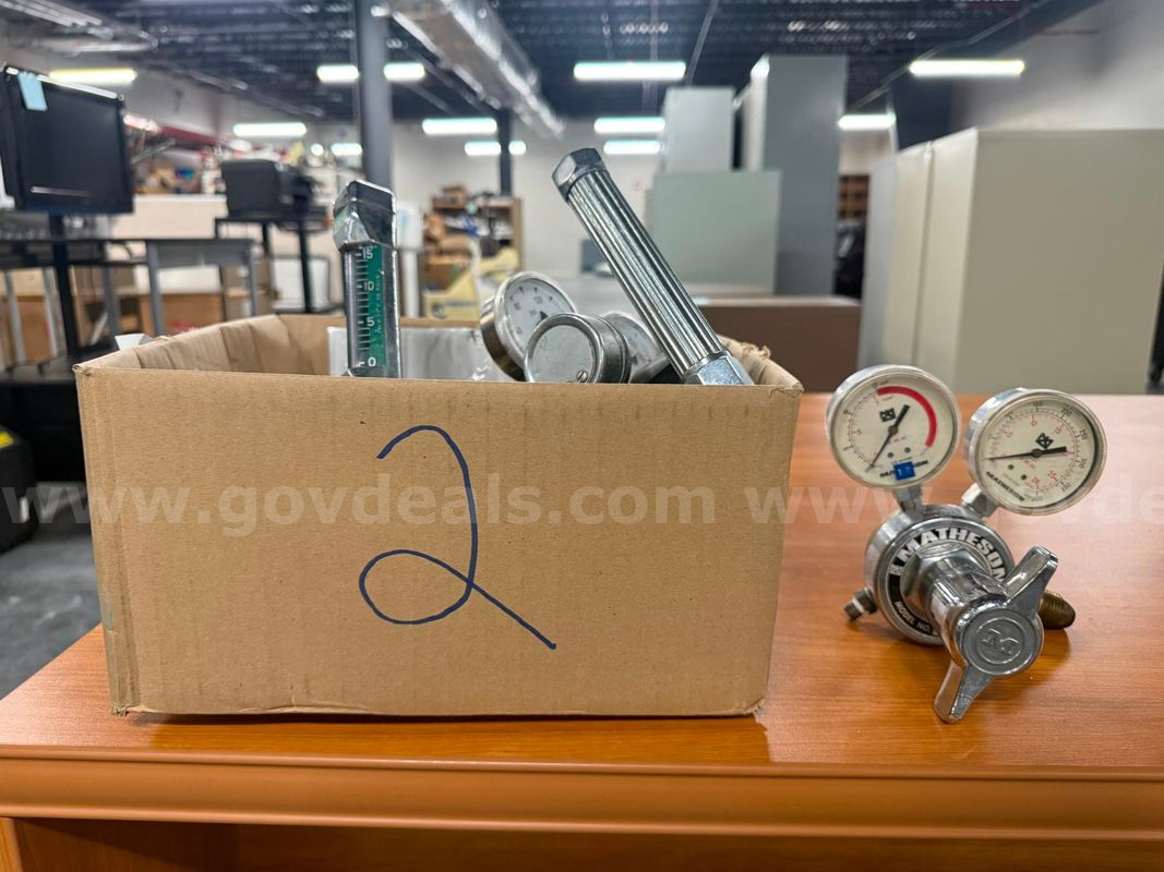 Box of Regulators, Gauges, and Flow Meters