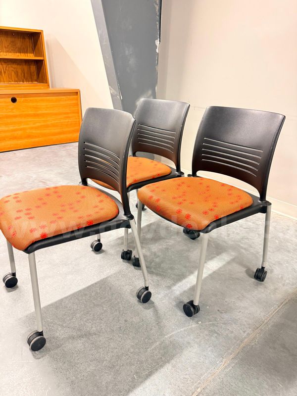 Set of 3 Rolling Chairs
