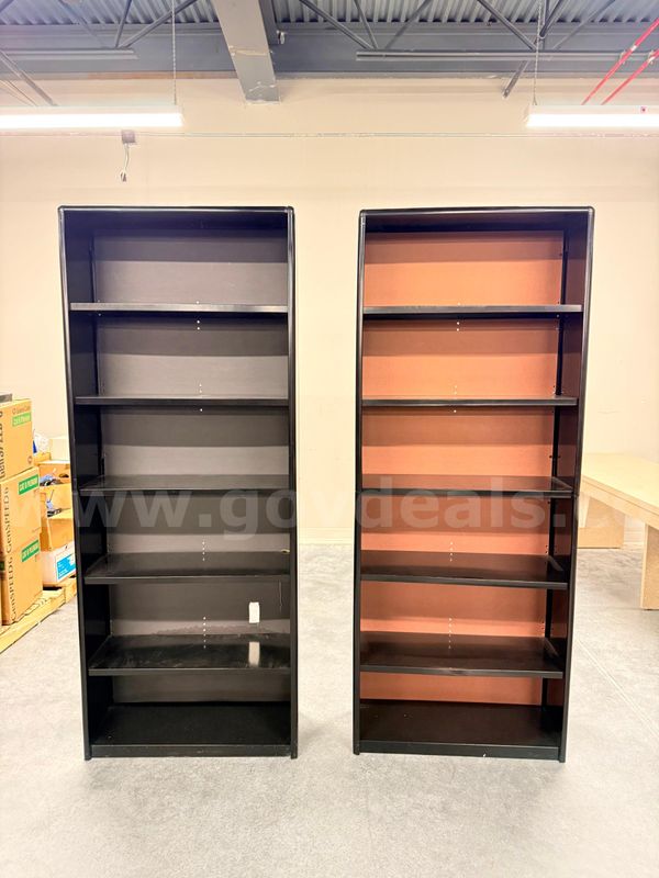 Set of 2 Metal Shelving/ Bookcases