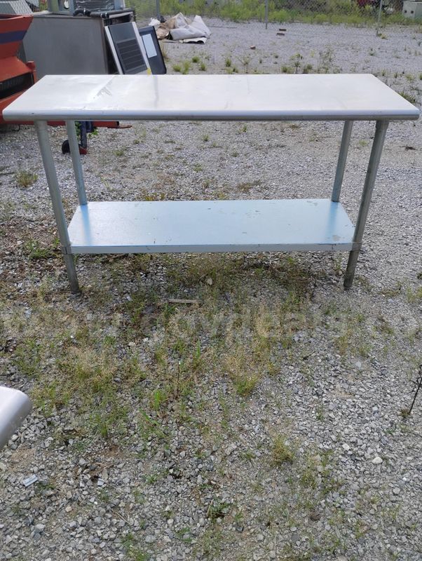 5' Metal Table w/ Bottom Shelf