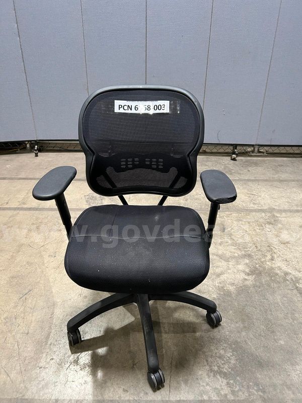 Chair, Computer, Black, (worn spot)
