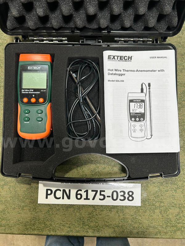 Hot Wire Thermo-Anemometer with Datalogger, EXTECH Instruments, Model: SDL350