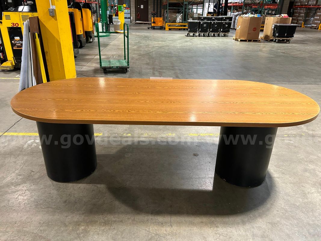 Table, Conference, Oval, Wood (minor scratches)