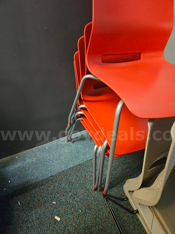 Red Stackable Chairs - Used