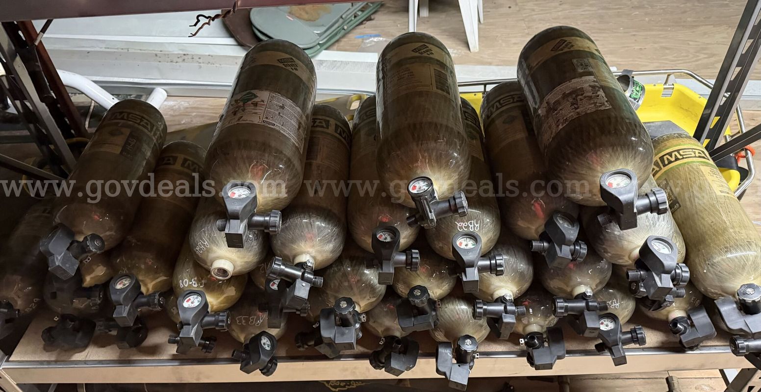 Lot Of Approximately 30 Scrap Msa Air Bottles