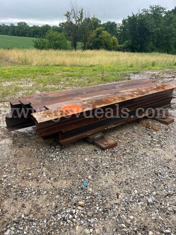 (13) used 10" steel H pile cut offs