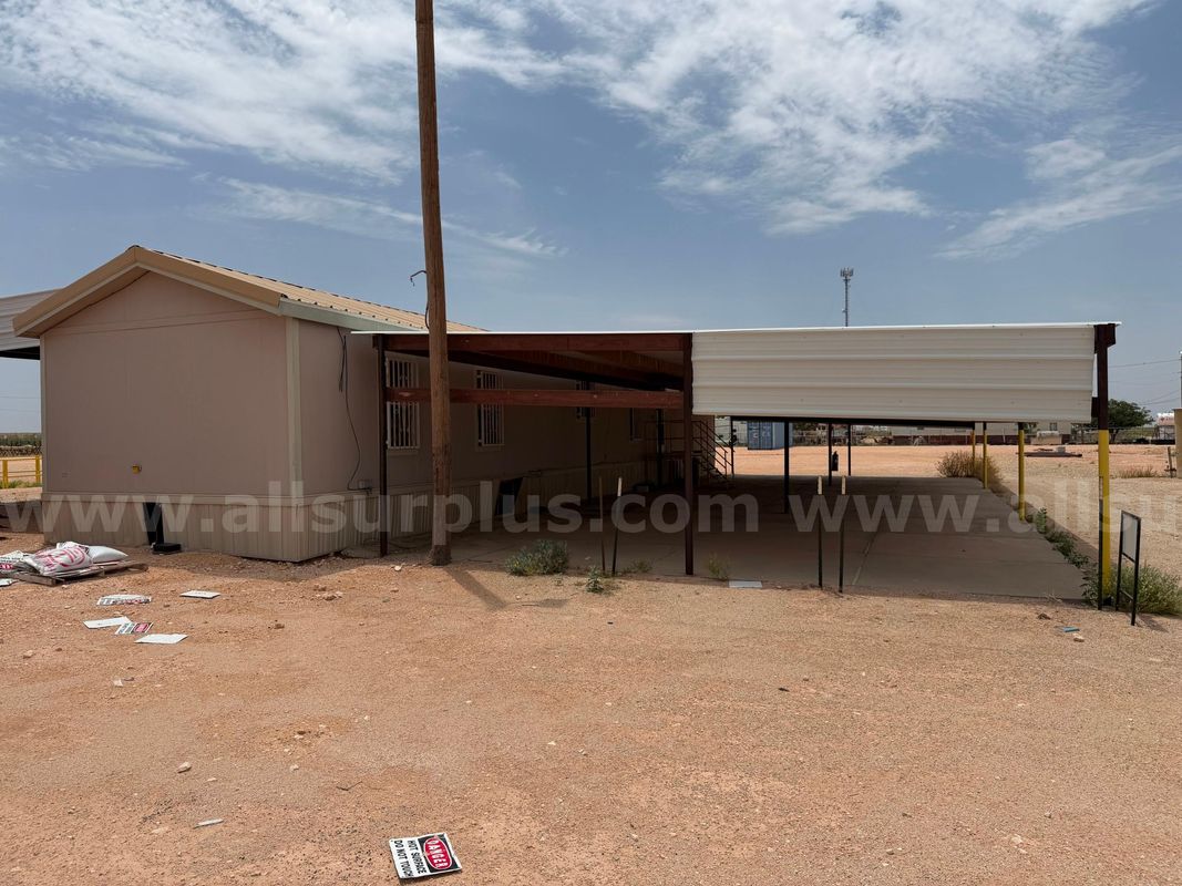 Portable Office Trailer, Approx. 75ft L x 15-1/2ft W, with Awning