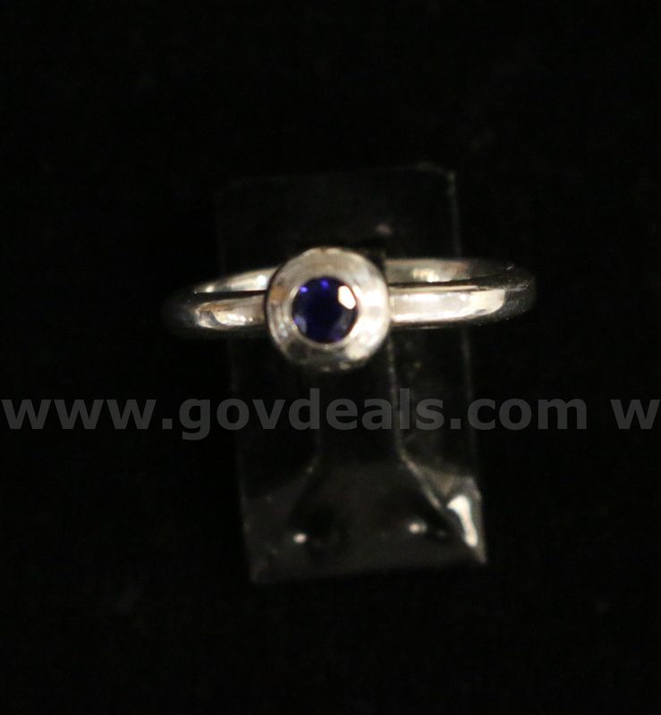 James Avery Sterling Silver Remembrance Birthstone Ring W/Blue Stone, 3.5G
