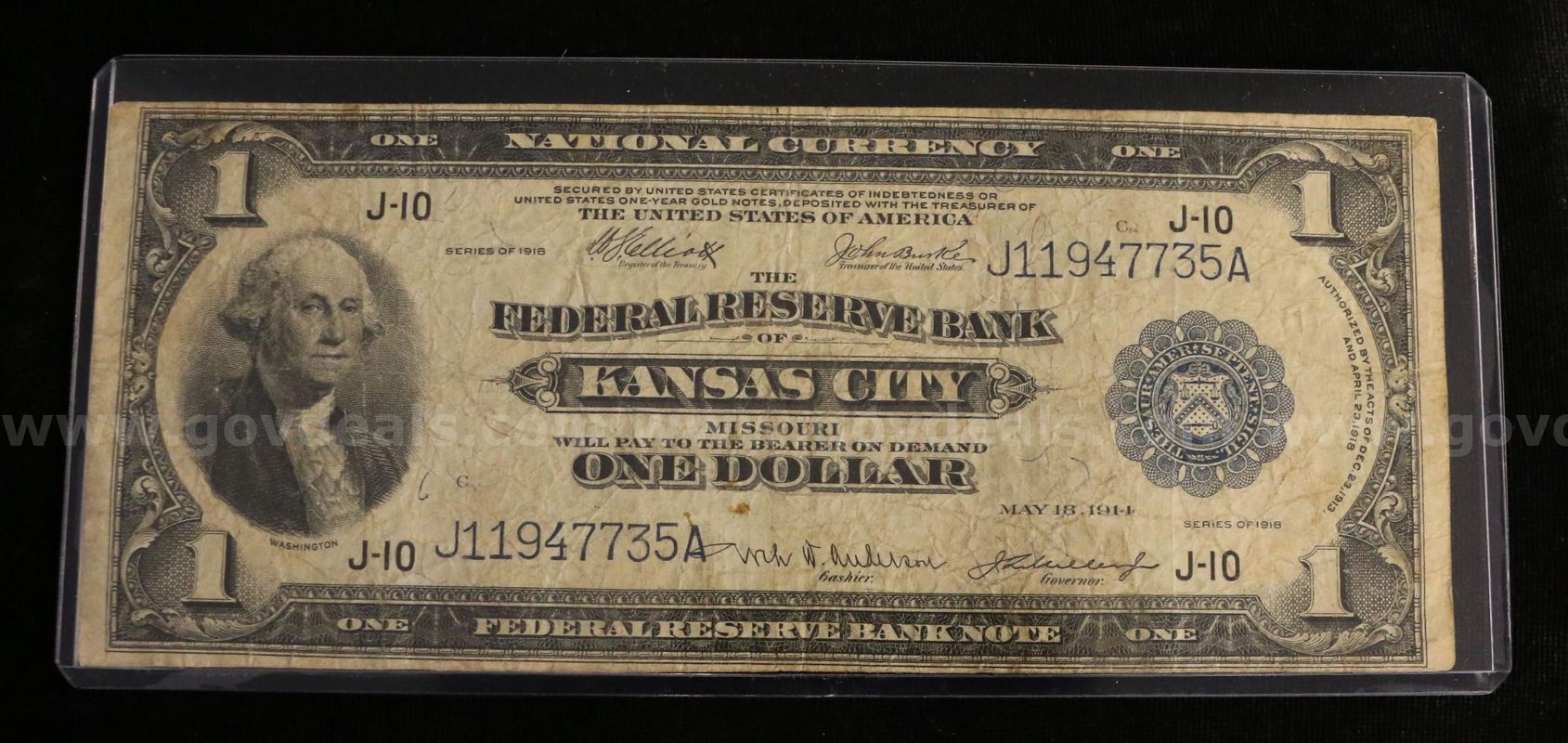 1918 U.S. Large Currency $1 Federal Reserve Note