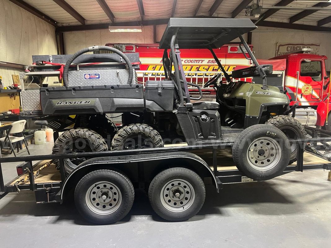 2010 Polaris 800 6x6 w/ Fire Skid Unit and Trailer