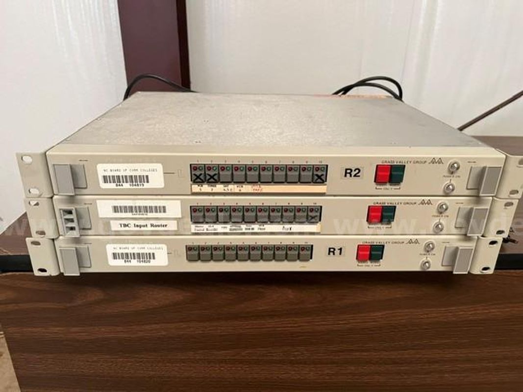 Three Grass Valley Production Routing Switch's