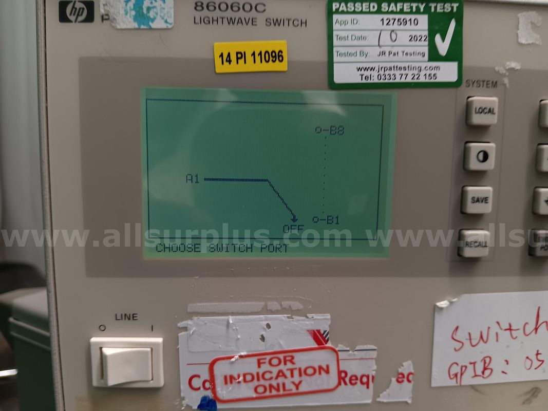 1 LOT 1ea.  1HP 86060C  LIGHTWAVE SWITCH