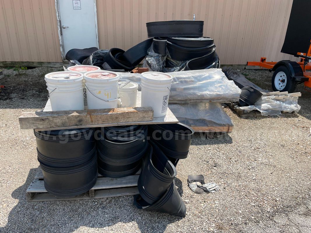 Lot of Bridge Joint Rubber and Various Supplies