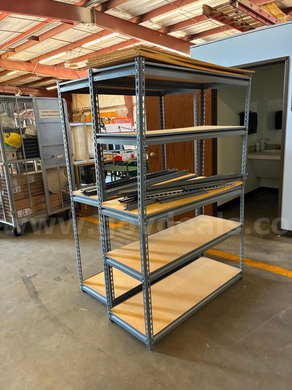 Shelving, lot of 2, and parts