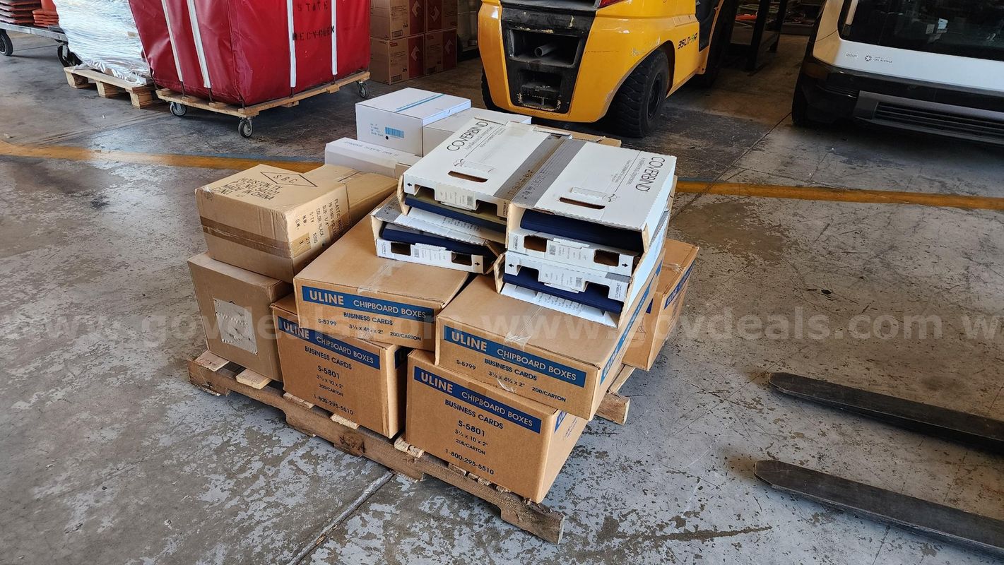 Boxes and binders, assorted