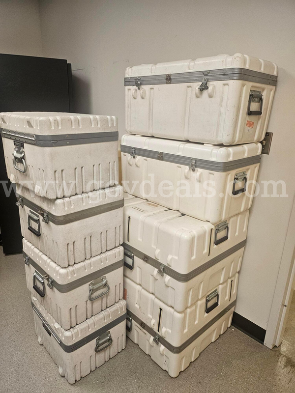 Lot of Eight (8) Hard Plastic Storage/Transport Cases