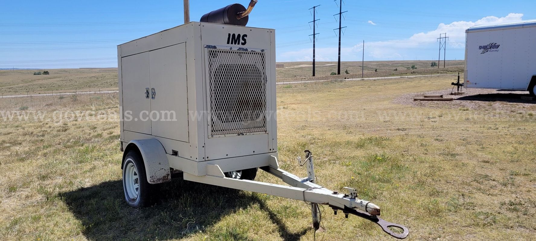 IMS generator mounted on a single-axle trailer