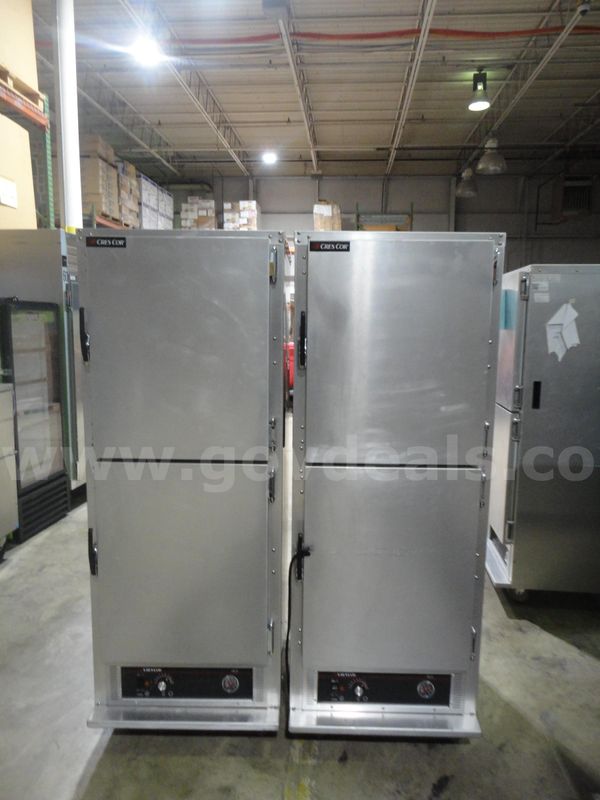 Two Upright Crescor Mobile Food Warmers