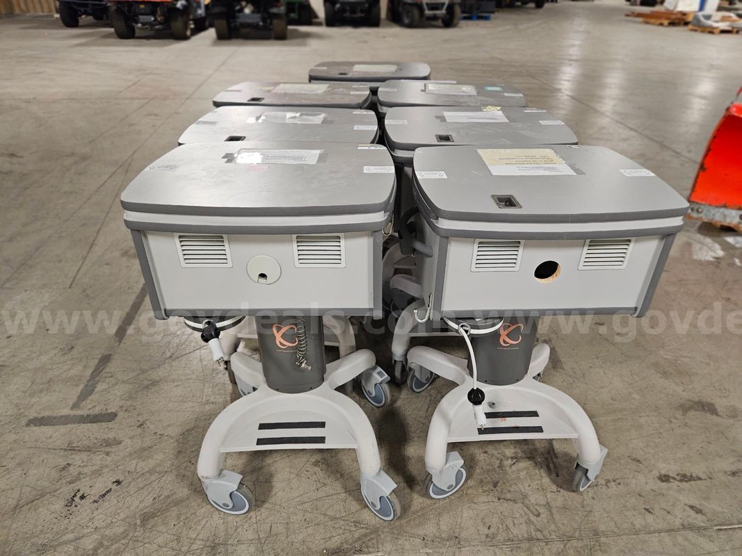 Lot of 7 CompuCaddy Medical Workstation Carts (WOW – Workstation on Wheels)