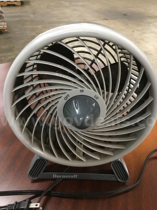 8 inch dark gray Duracraft fan (IT TURNS ON) "DH"