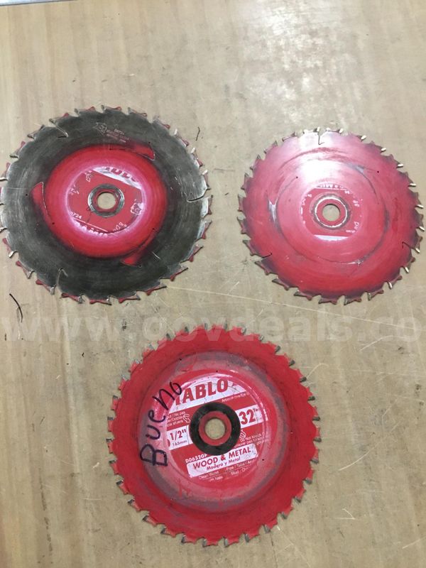 3 red diablo cutting blades "DH"