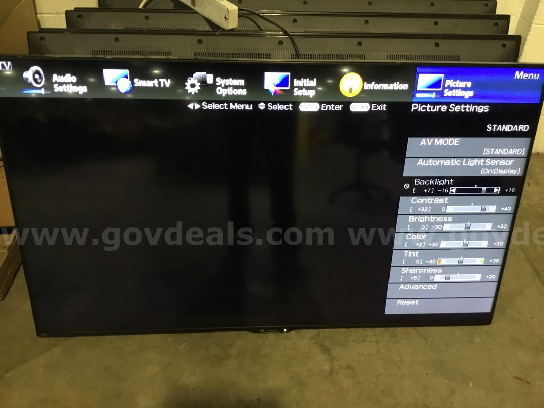 1 Sharp Aqous 62" Smart T.V.