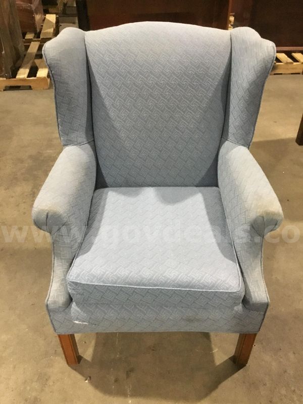 Sky blue executive chair: with matching armrests "DH"