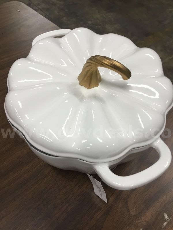 12 inch whit cast iron skillet “DH”
