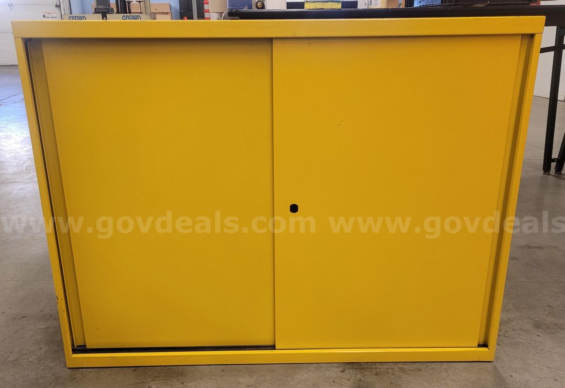 Metal Yellow Utility Cabinet