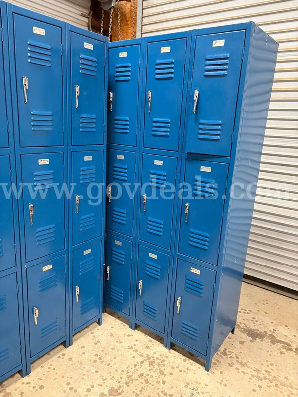3 Metal Blue Lockers