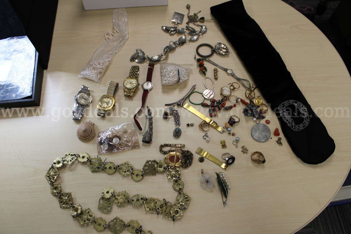 Watch (7); Ring (10); Earring, Pair (3); Charm (3); Pins (11); Belts (3); Beads
