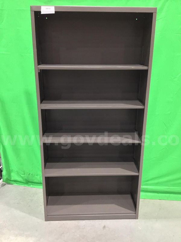 Five-Shelf Metal Bookcase