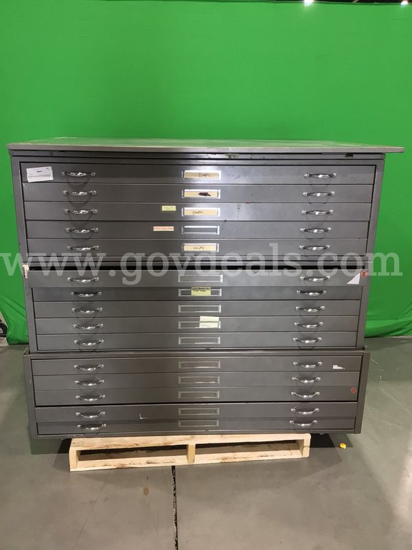 Lot of (9) Map Cabinets