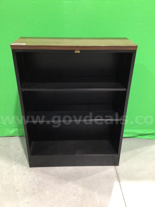 Three-Shelf Metal Bookcase