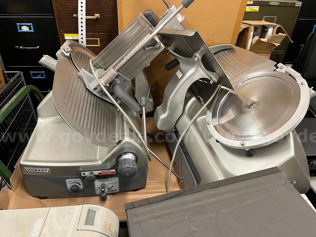 Lot of (2) 2012 Hobart 2912 Meat Slicers