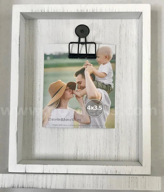 Brand New - 4PCS – 5x7 Distressed White Tabletop Clip Picture Frames - Shipping Available