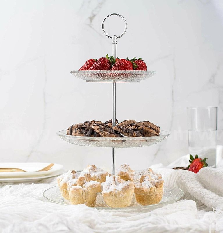Brand New - 3-Tiered Serving Stand, Glass - Shipping Available