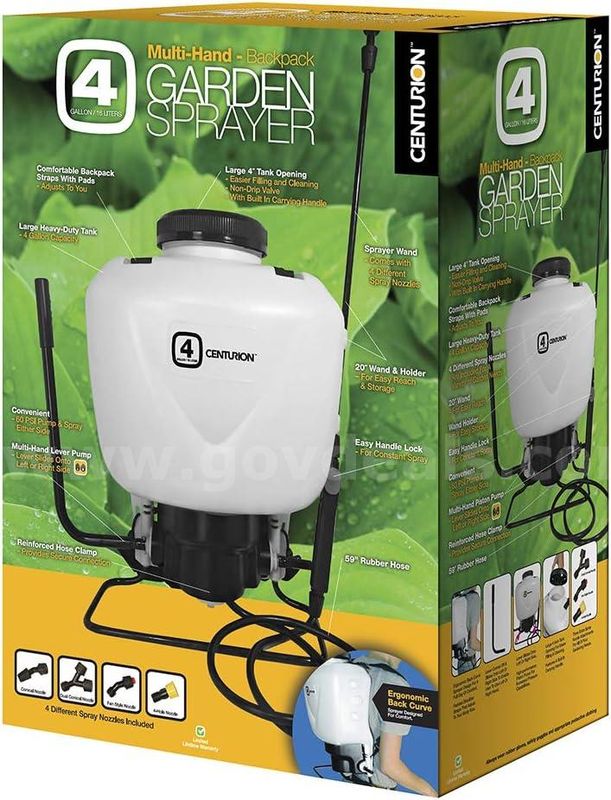 Brand New - Centurion 269 Multi-Hand 4-Gallon Backpack Garden Sprayer - Shipping Available