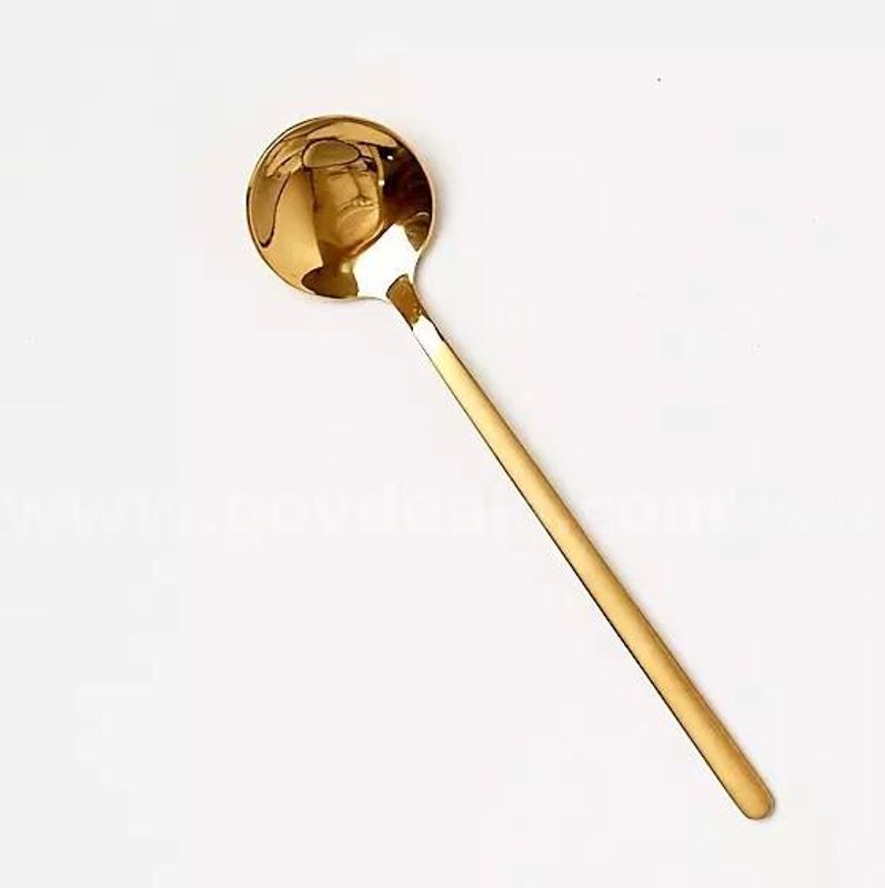 Brand New - Lot of 20 Stainless Steel Spoon, Gold - Shipping Available