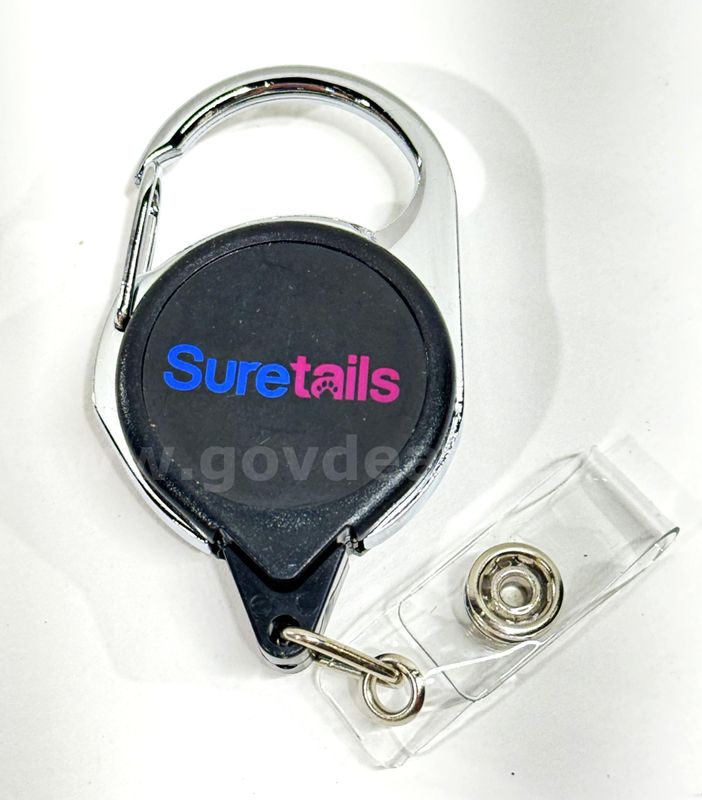 Brand New - Lot of 50 Retractable ID Card Badge Holder, Gray - Shipping Available