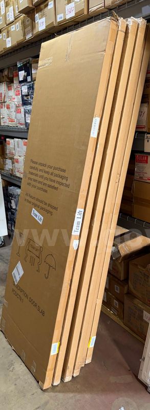Lot of 6 - New - Solid Core Wood Interior Slab Door White Primed