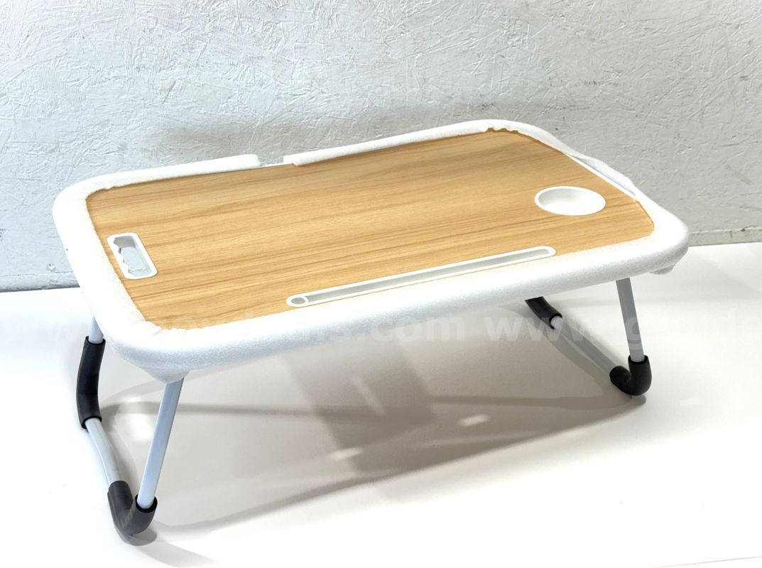 Brand New - 25"x17" Folding Bed Desk, Laptop Bed Table, Portable Ergonomic Study Tray, Beige - Shipping Available